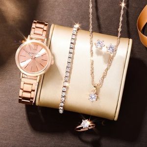 6 PCS New Luxury Love Rhinestone Jewelry Gift set